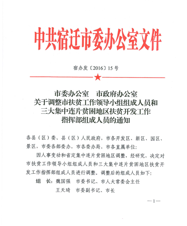 芜湖市扶贫开发领导小组办公室最新人事任命揭晓