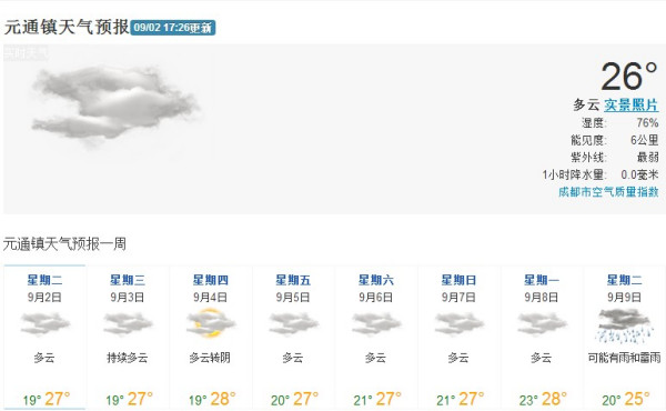 三圳镇天气预报更新通知